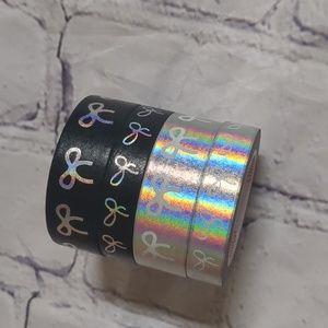 Simply Gilded Washi, Black and Holographic with Bows